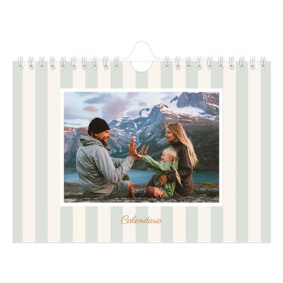 Calendario personalizado A5 — Letras y rayas [portada]