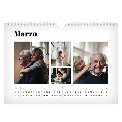 Calendario A4 horizontal — Recién salido del horno [Marzo]