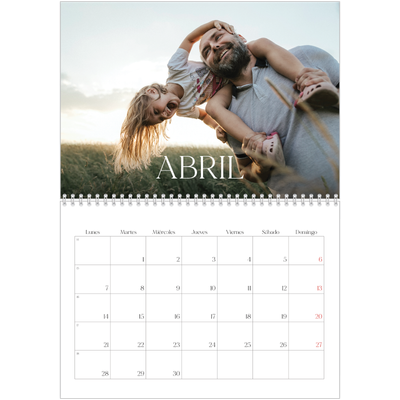Calendario personalizado doble A4 — Doce grandes meses [Abril]