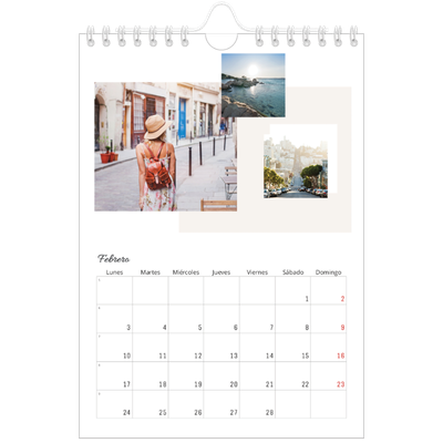 Calendario personalizado A5 — Tonos apagados [Febrero]