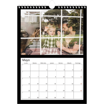 Calendario personalizado A4 — Margen negro [portada]
