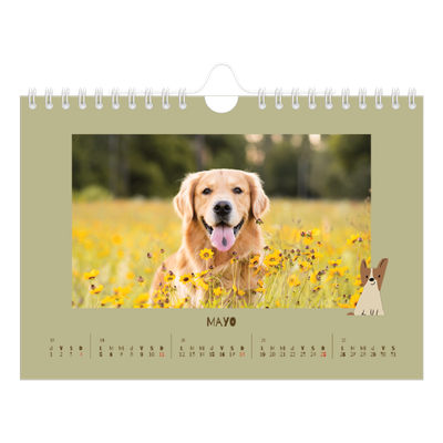 Calendario personalizado A5 — Cachorro juguetón [portada]
