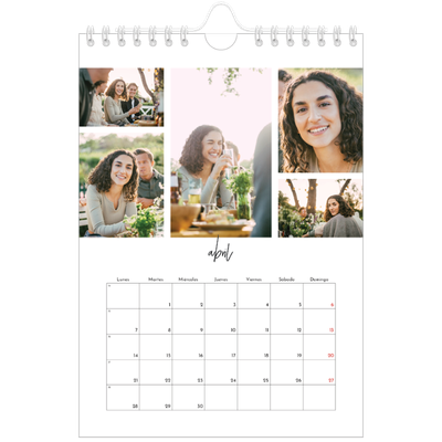 Calendario personalizado A5 — Disposición de fotos [Abril]