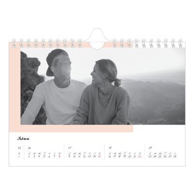 Calendario personalizado A5 — Pantallas de color [Febrero]