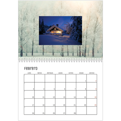 Calendario personalizado doble A4 — De vuelta a la naturaleza [Febrero]