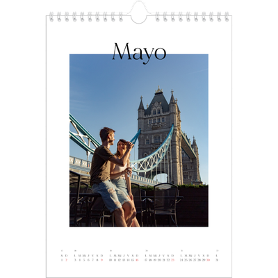 Calendario personalizado A4 — Mi diario de viaje [Mayo]