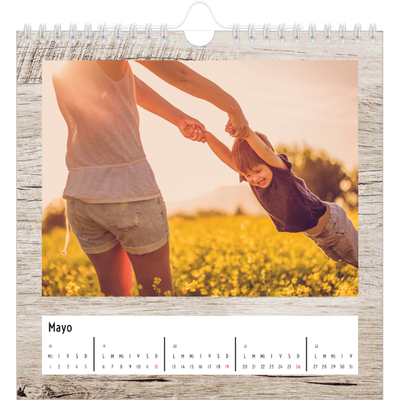 Calendarios Cuadrados — Madera [portada]