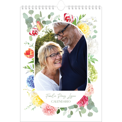 Calendario personalizado A4 — Flores tradicionales [portada]