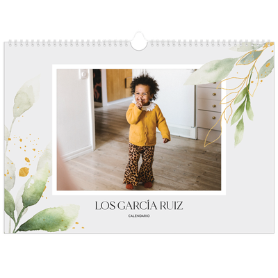 Calendario A3 horizontal — Salpicado floral [portada]