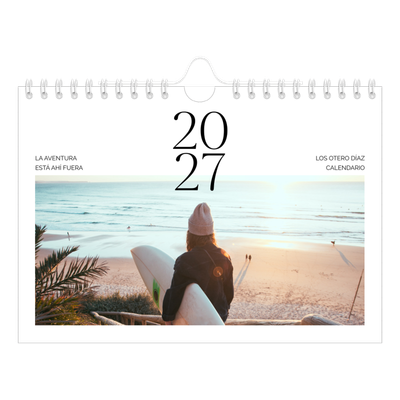 Calendario personalizado A5 — Atardeceres surferos [portada]