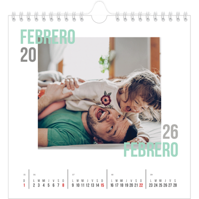Calendarios Cuadrados — Tipo de pareja [Febrero]