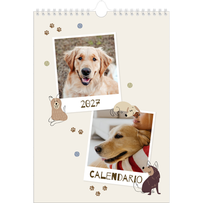 Calendario personalizado A4 — Cachorro juguetón [portada]