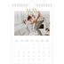 Calendario personalizado A5 — Texto dorado grande [portada]