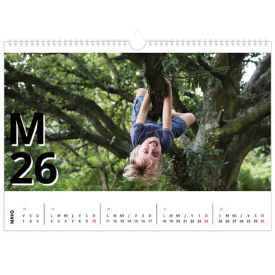 Calendario A3 horizontal — Estilo de letra [portada]