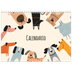 Calendario personalizado doble A4 — Perros y garabatos [portada]