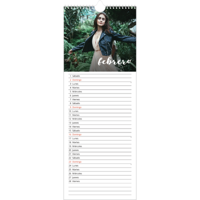 Calendario de cocina  — Guión sencillo [Febrero]