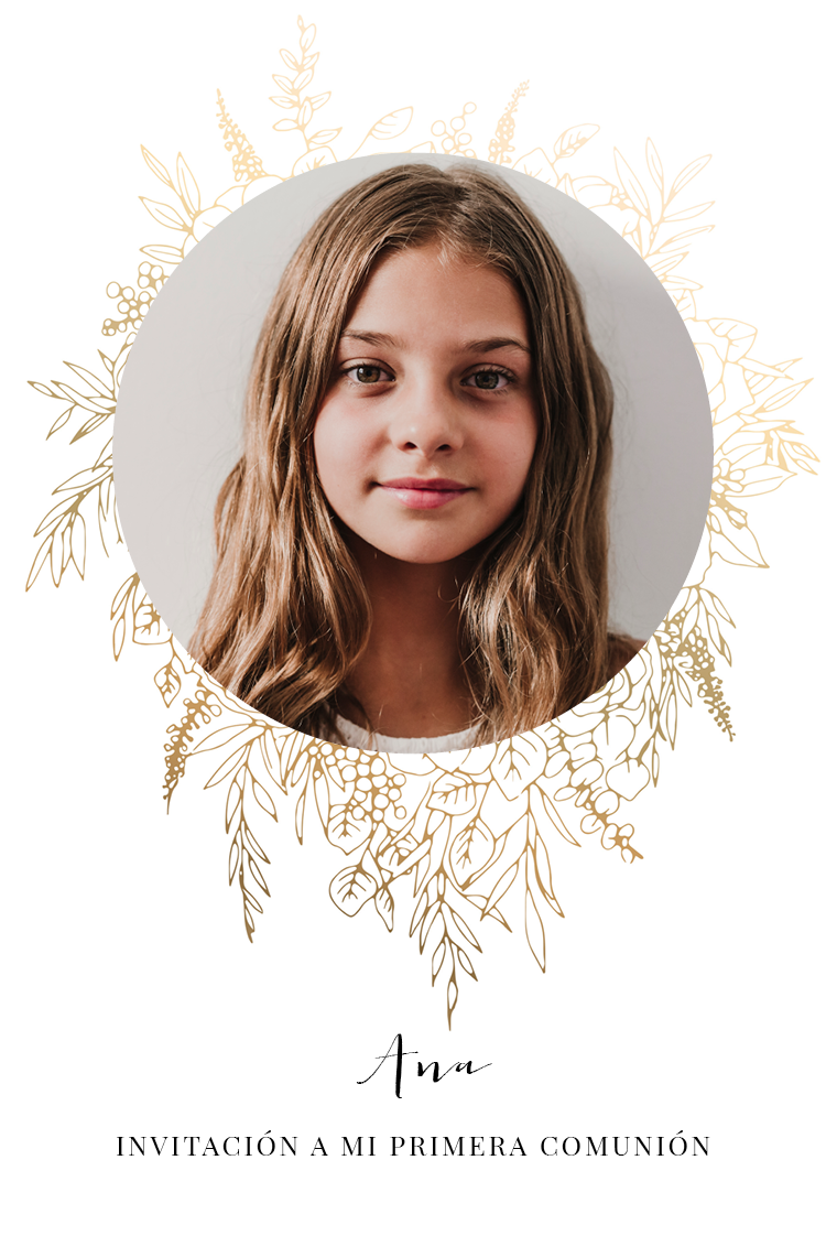 Invitaciones — Dibujo lineal de marcos florales