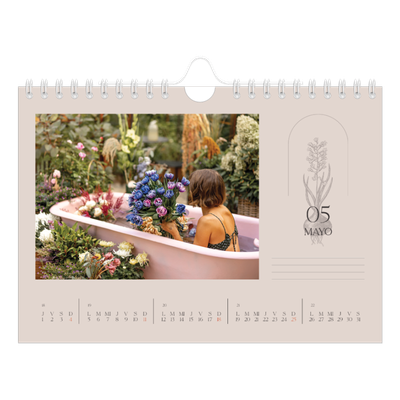 Calendario personalizado A5 — Botánica sencilla [portada]