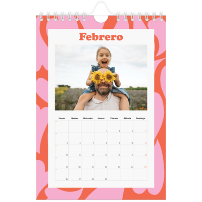 Calendario personalizado A5 — Juego de patrones [Febrero]