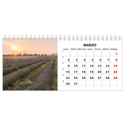 Calendarios de mesa — Foto simple [Marzo]