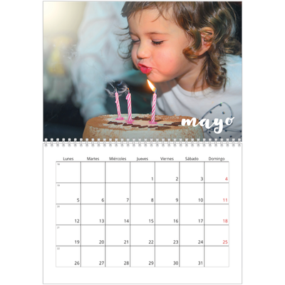 Calendario personalizado doble A4 — Guión sencillo [portada]