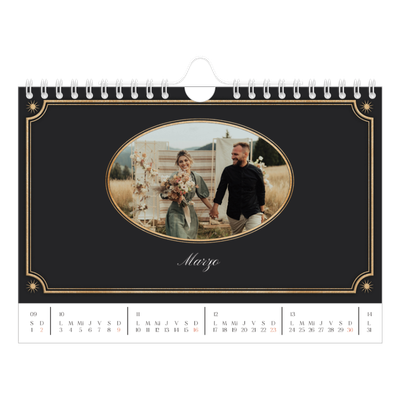 Calendario personalizado A5 — Clásico vintage [Marzo]