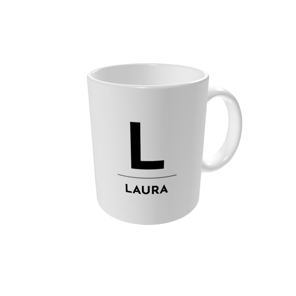 Tazas personalizadas — Letra destacada