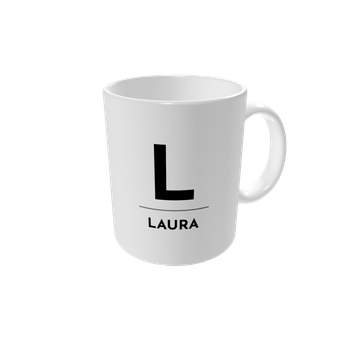 Tazas personalizadas — Letra destacada