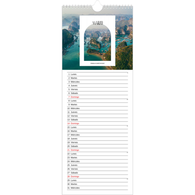 Calendario de cocina  — El arco abierto [Marzo]