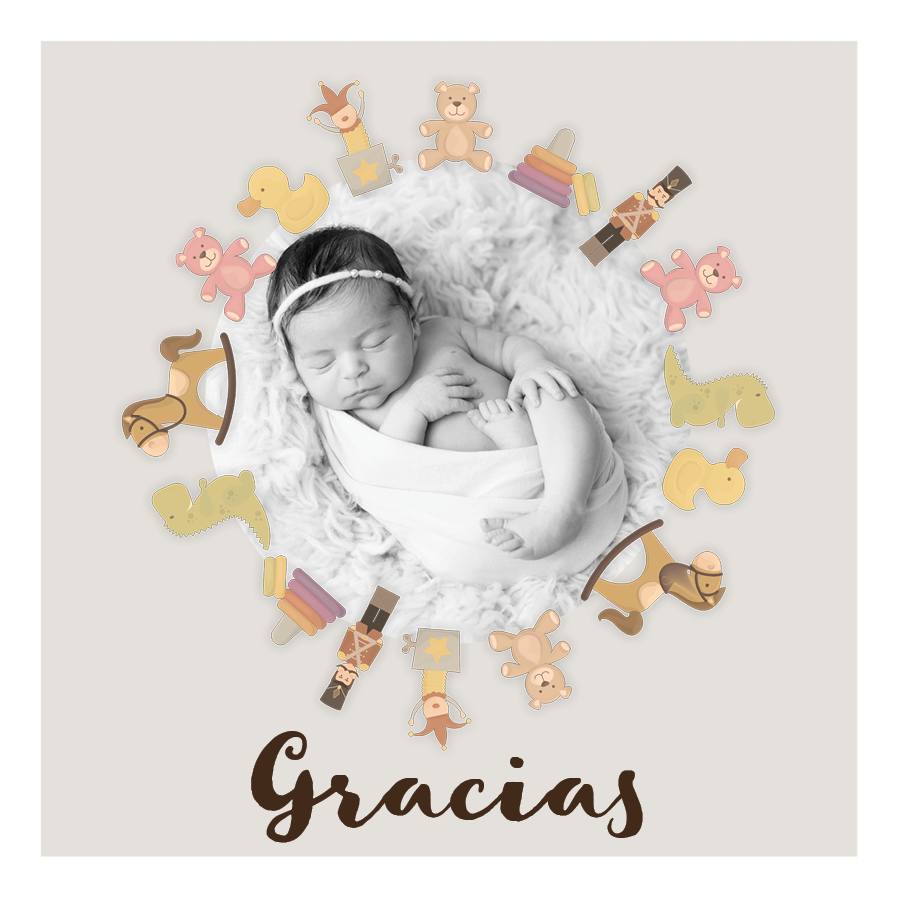 Tarjetas de agradecimiento — Osito de peluche