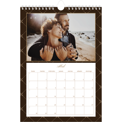 Calendario personalizado A4 — Vintage monocromo [Abril]
