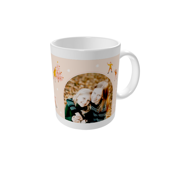 Tazas personalizadas — Ángel de nieve y esquís