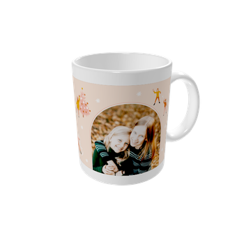 Tazas personalizadas — Ángel de nieve y esquís