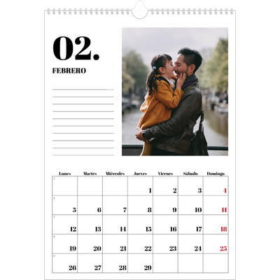 Calendarios A3 — Serif y momentos [Febrero]