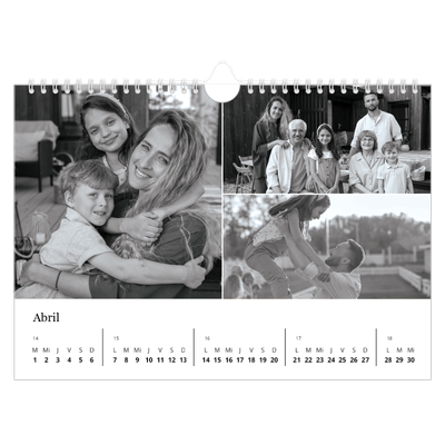 Calendario A4 horizontal — Enfoque [Abril]