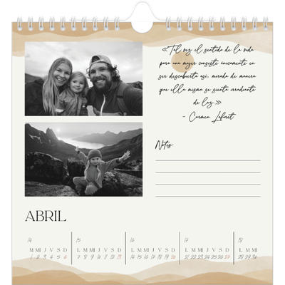 Calendarios Cuadrados — Citas que inspiran [Abril]