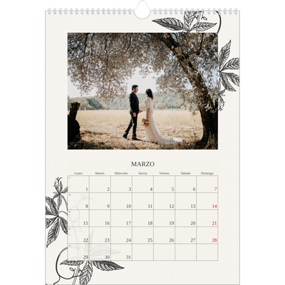 Calendarios A3 — Tinta y hiedra [Marzo]