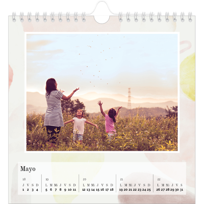 Calendarios Cuadrados — Manchas de acuarela [portada]