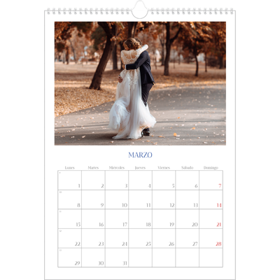 Calendarios A3 — Clásico cobalto [Marzo]