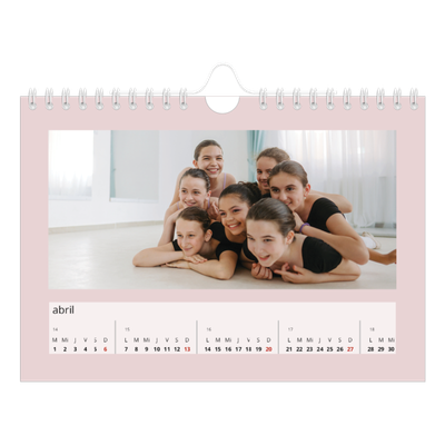 Calendario personalizado A5 — Neo Scandi [Abril]