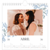Calendarios Cuadrados — Romance en blanco y azul [Abril]