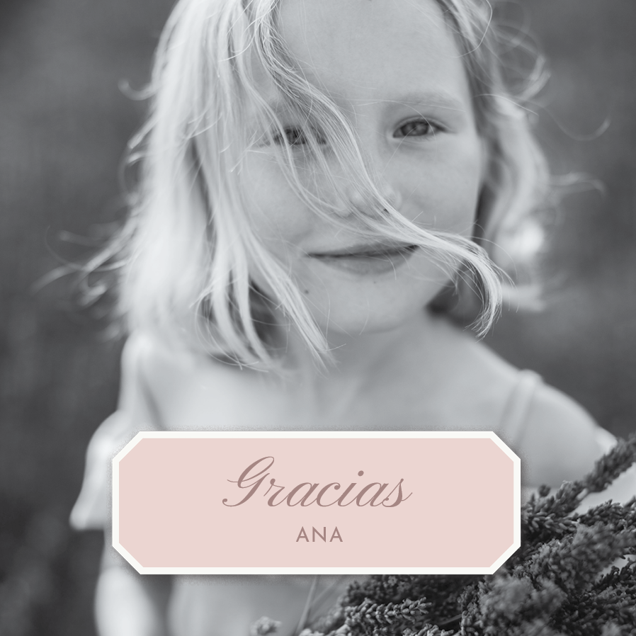 Tarjetas de agradecimiento — Rosa ballet