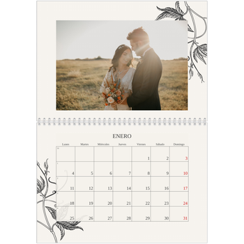 Calendario personalizado A4 doble — Tinta y hiedra
