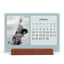 Calendario de mesa con base de madera - apaisado  — Neo Scandi [Febrero]