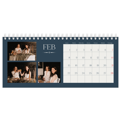 Calendarios de mesa — Pizarra y caligrafía [Febrero]