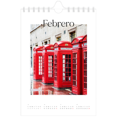 Calendario personalizado A5 — Mi diario de viaje [Febrero]