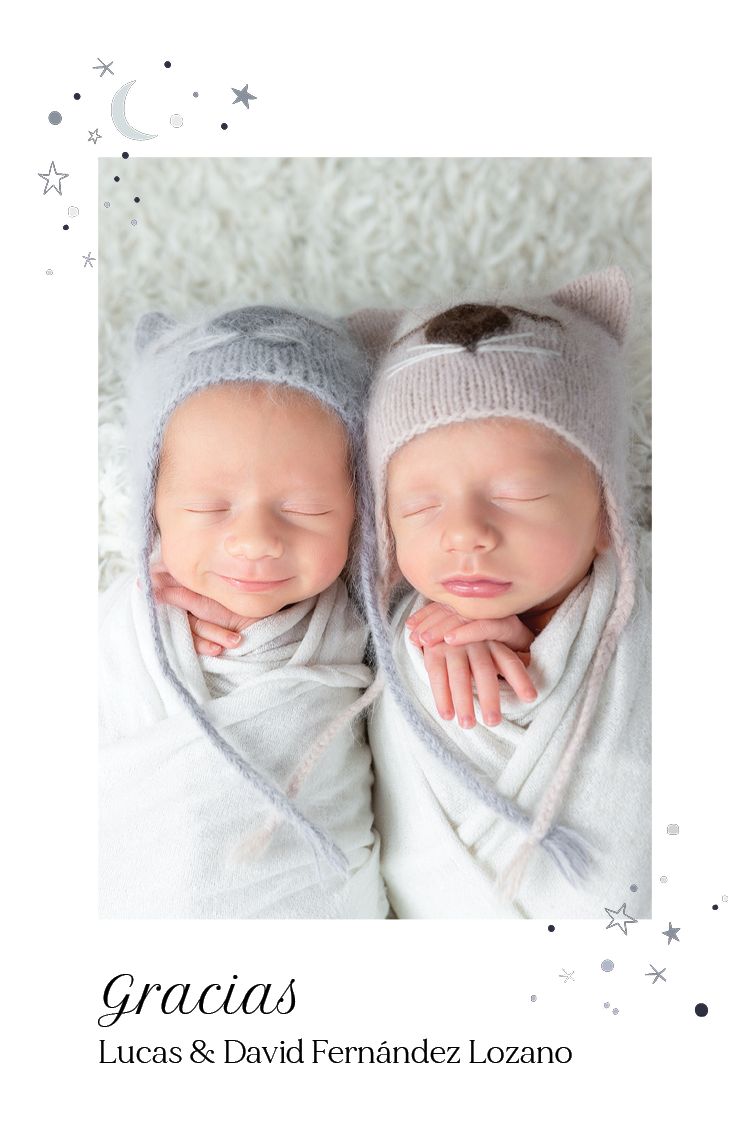 Tarjetas de agradecimiento — Polvo de estrellas mágico