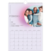 Calendario personalizado A4 — Degradado astrológico [Febrero]