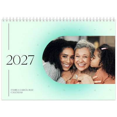 Calendario personalizado doble A4 — Degradado astrológico [portada]