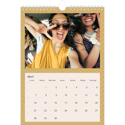 Calendario personalizado A4 — Geométrico [Abril]